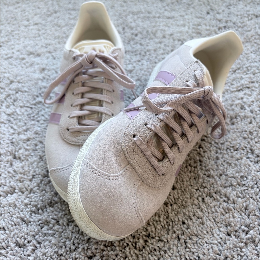 adidas Women's Athletic Shoes in Light Purple and Cream